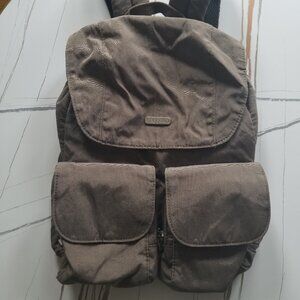 Baggalini Mission Khaki Purse Backpack
